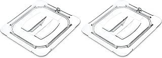 Carlisle FoodService Products 10310U07 StorPlus Sixth Size Polycarbonate Universal Handled Food Pan Lid, Clear (Pack of 2)