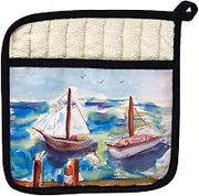 Betsy Drake PT933 Two Sailboats Pot Holder