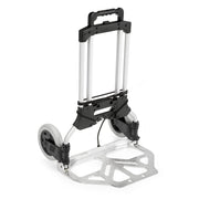Aluminum Lightweight Folding Truck by Wesco – 19"L x 19"W x 42"H, Aluminum, Black, Model 220617