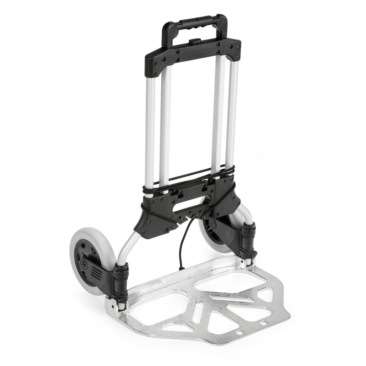 Aluminum Lightweight Folding Truck by Wesco – 19"L x 19"W x 42"H, Aluminum, Black, Model 220617