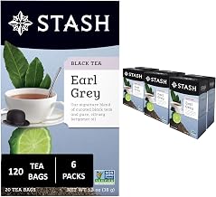 STASH Earl Grey Black Tea, 120 Bags (6 Boxes of 20), Caffeinated | Bright, aromatic blend with bergamot citrus notes, Non-GMO Project Verified and foil-sealed freshness
