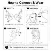 IEM Earbuds by TRNzod – With Mic, Metal, Silver, Model TRN Conch
