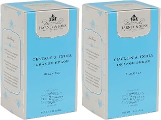 Harney & Sons Black Tea, Orange Pekoe, 20 Tea Bags (Pack of 2)