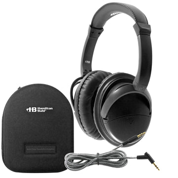 Hamilton Buhl Deluxe Active Noise-Cancelling Headphones with Case by HamiltonBuhl – Medium, Foam, Black, Model NCHBC1
