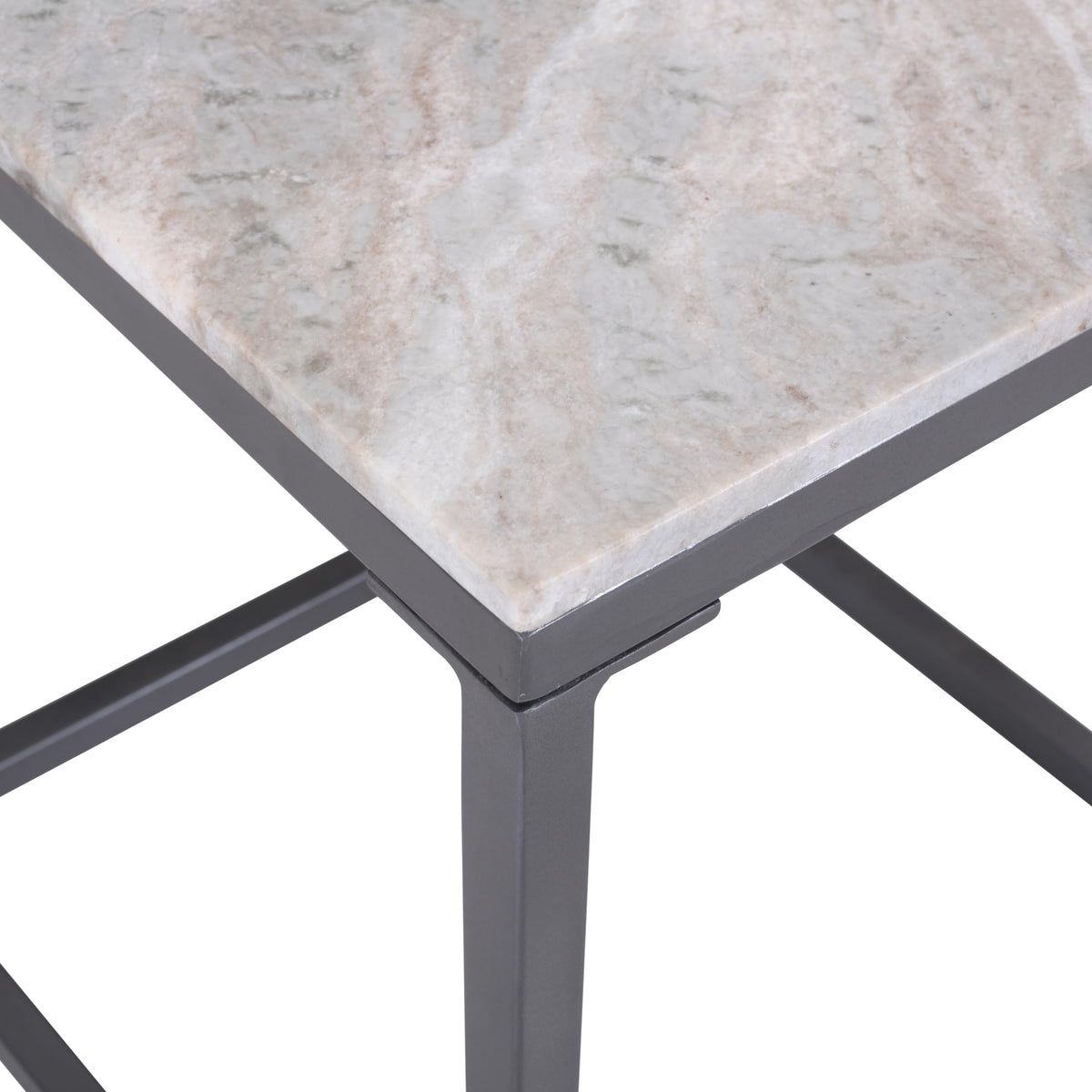 Jofran Wynn Modern Luxe Solid Marble Square End Table in Grey by Jofran Inc. – Marble, Grey Marble, Model 2568-3