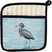 Betsy Drake PT492 Dicks Little Blue Heron Pot Holder