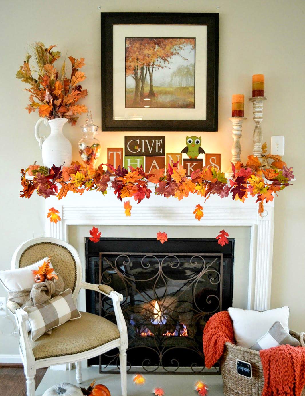 DearHouse Fall Maple Leaf Garland, 5.9 Feet, 2 Pack