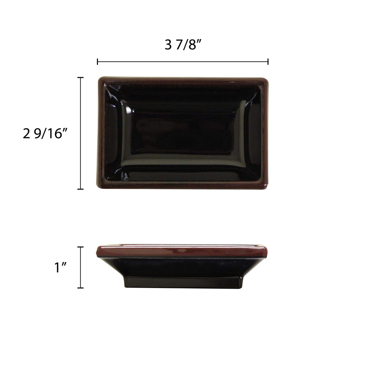 Tenmoku melamine dinnerware collection 2 oz by Thunder Group – 3 3/4" X 2 1/2", Melamine, Black brown, Model 1901TM