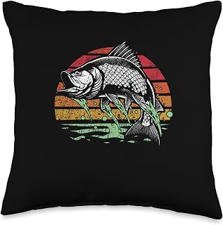 Vintage Tarpon Fishing Silver King Tarpon Fish Throw Pillow