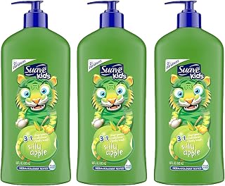 Suave Kids 3 In 1 Shampoo-Cond -Bodywash Silly Apple 18 Ounce (Pack of 3)