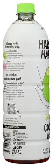 Organic Coconut Water by Harmless Harvest – 32 Fl Oz (Pack of 1), Model 0859078002627