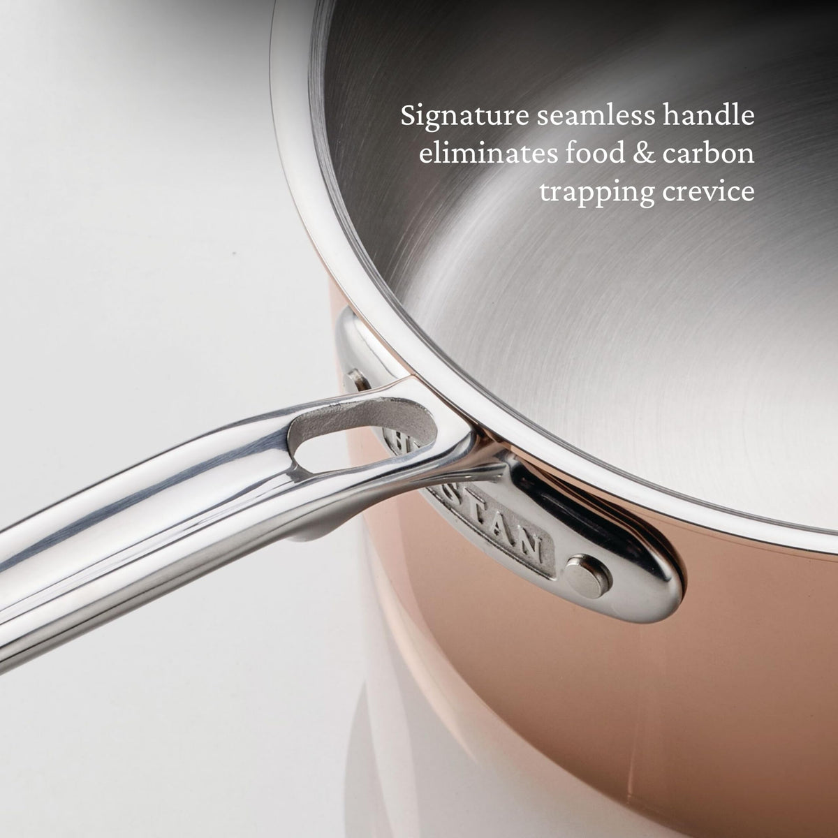 CopperBond® Aura™ 3-Quart Professional Copper Saucepan with Lid by Hestan – 3 Quarts, Copper, Model 31837