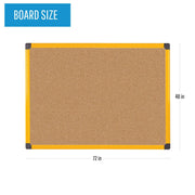 Industrial Series Ultrabrite Cork Bulletin Board by MasterVision – 48" x 72", Cork, Brown, Model CA2711721