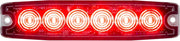 Buyers Products 8892203 5 Inch Red LED Strobe Light, Ultraâ€‘Thin Surface Mount Warning Light, 6 LEDs, 23 Flash Patterns, Aluminum Housing, IPX8 Waterproof, for Trucks and Utility Vehicles