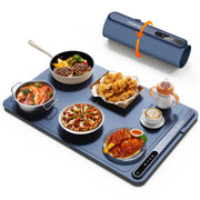 iTrusou Food Warming Mat, 24x16 Inch Silicone Electric Tray, Blue