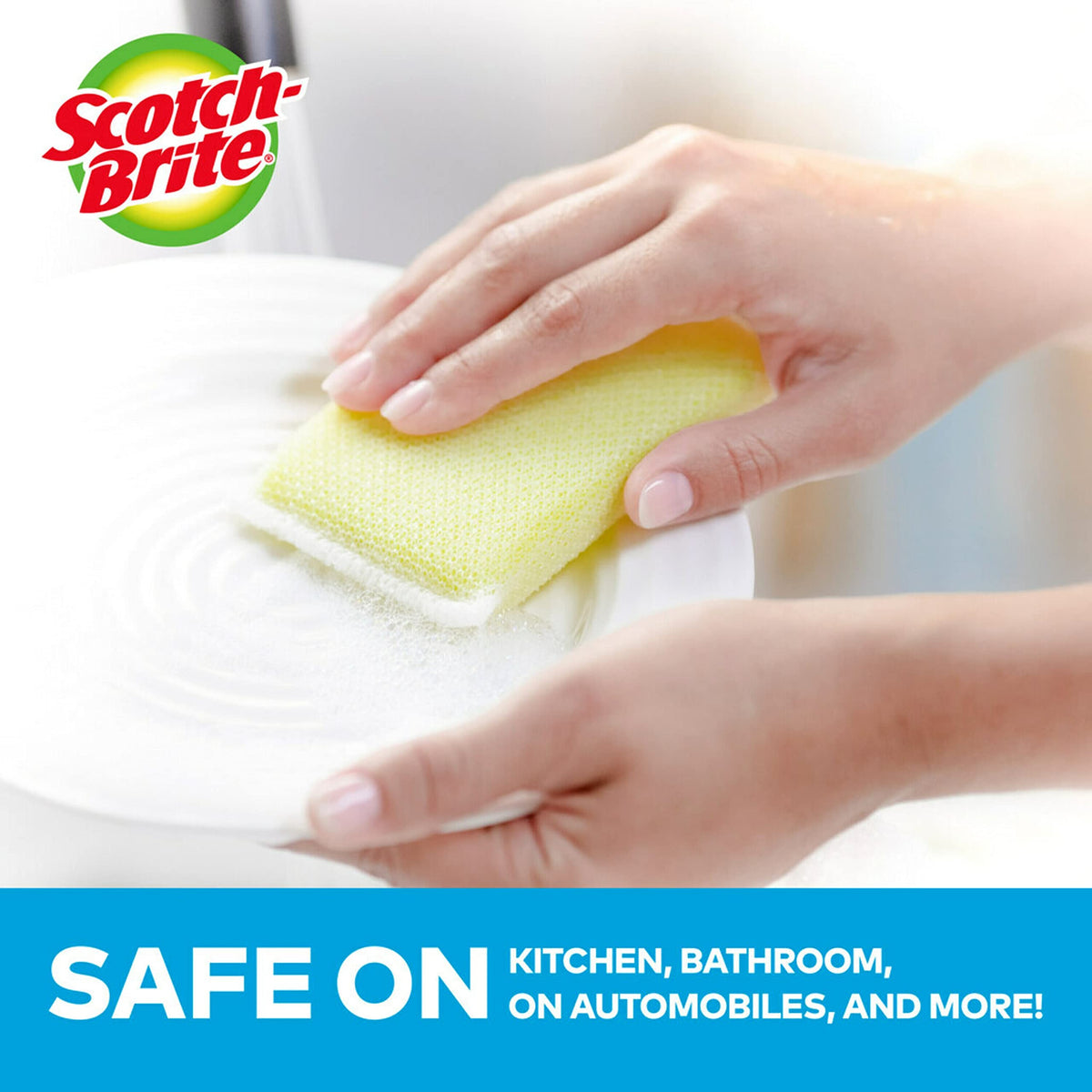 Scotch-Brite Dobie All Purpose Cleaning Pads – Non-Scratch Dish Sponge with Durable Nylon Mesh for Kitchen and Household Cleaning – 4.3" x 2.6" x 0.5", 24-Pack