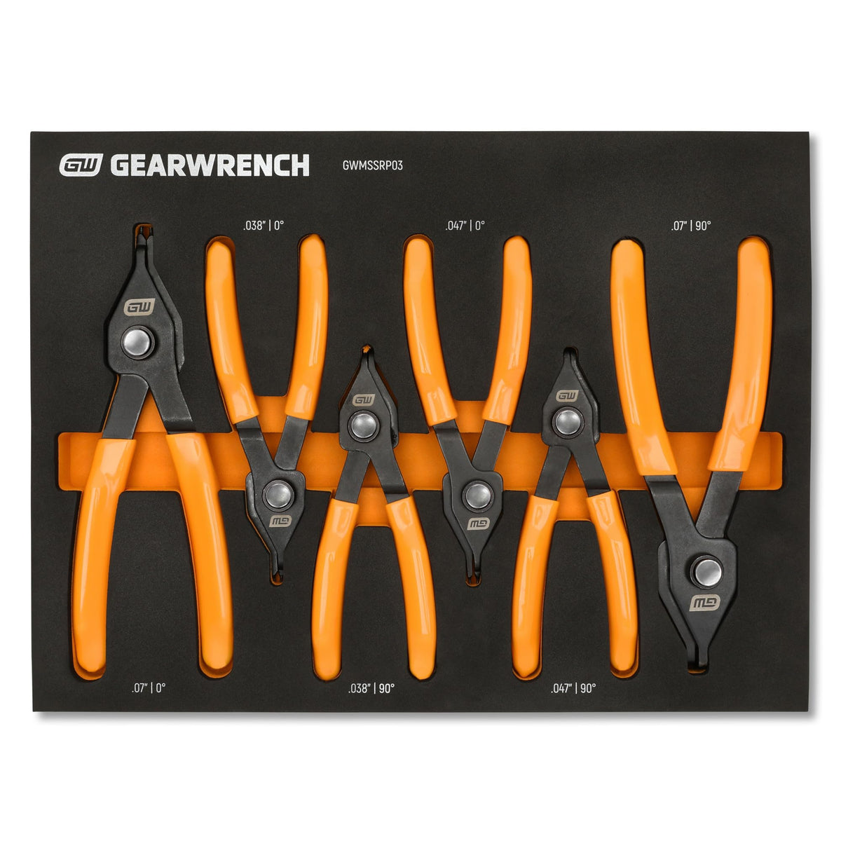 GEARWRENCH 6 Piece Foam Tray / 1 Snap-Ring Pliers