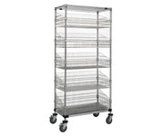 QUANTUM STORAGE SYSTEMS Chrome / 80" H x 48" W x 24" D / Chrome Solid Wire 5B 2S Storage Racks