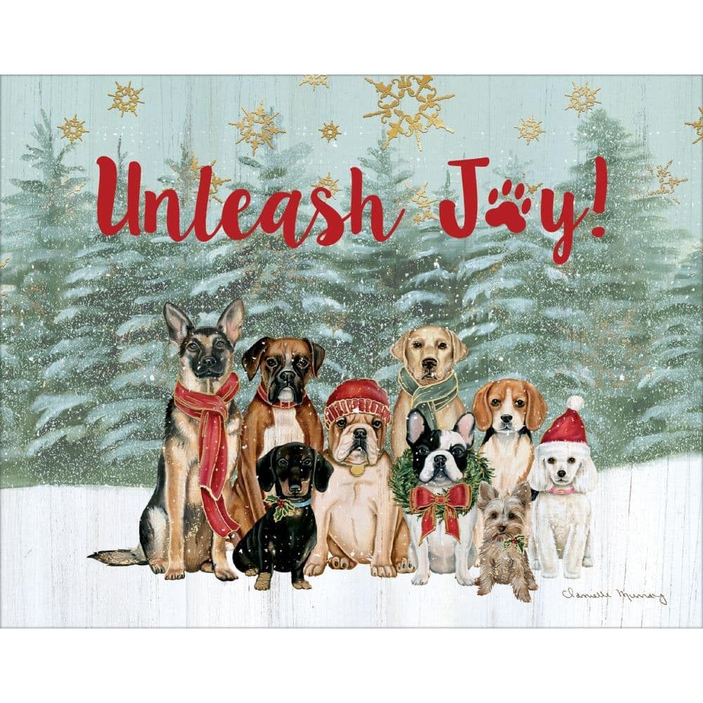 Unleash Joy Boxed Christmas Cards by Danielle Murray by Lang – 5 x 7 inches, Paper, Multicolor, Model 1004843