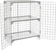 Global Industrial Commercial 1-Tier 2 Door Wire Mesh Security Locker, Gray