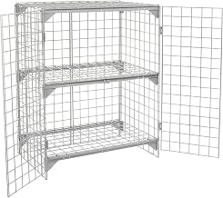 Global Industrial Commercial 1-Tier 2 Door Wire Mesh Security Locker, Gray