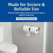 carlisle San Jamar - Locking Toilet Tissue Dispenser – 2 Roll Capacity, Metal, Chrome, Model R260XC