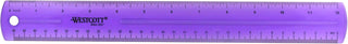 Westcott 16024 Jeweltone Plastic Ruler, 12-Inch, Purple