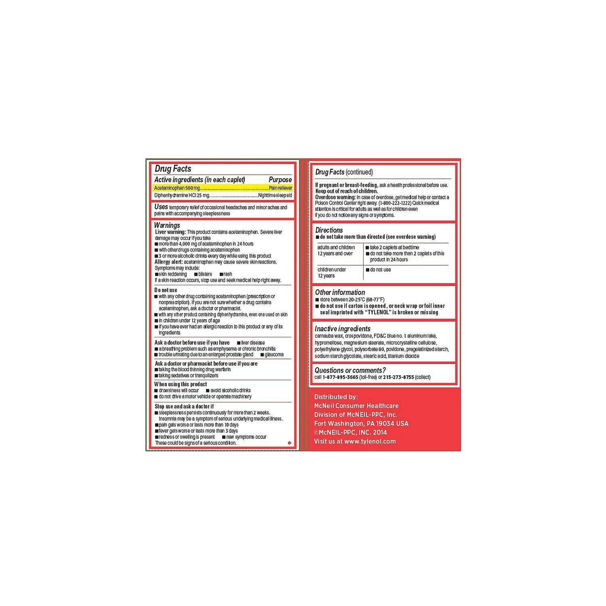 PM Caplets - 225 ct. bottle by Tylenol – 225 Count (Pack of 1), Model TPM1