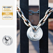 ZUB Diskus Vorhangschloss 25/ by ABUS – 90mm, Stainless Steel, Silver, Model 25/70_B