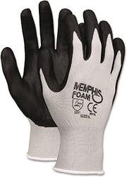 MCR Safety Coated Gloves, Foam Nitrile, Foam, Palm, 3 Abrasion Level, Gray, XL (10) 1 PR Pack of 12 Pack of 12