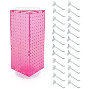 Azar Displays Pegboard + Hooks / Pink / 8 inches (W) x 8 inches (D) x 20 inches (H) Display Racks