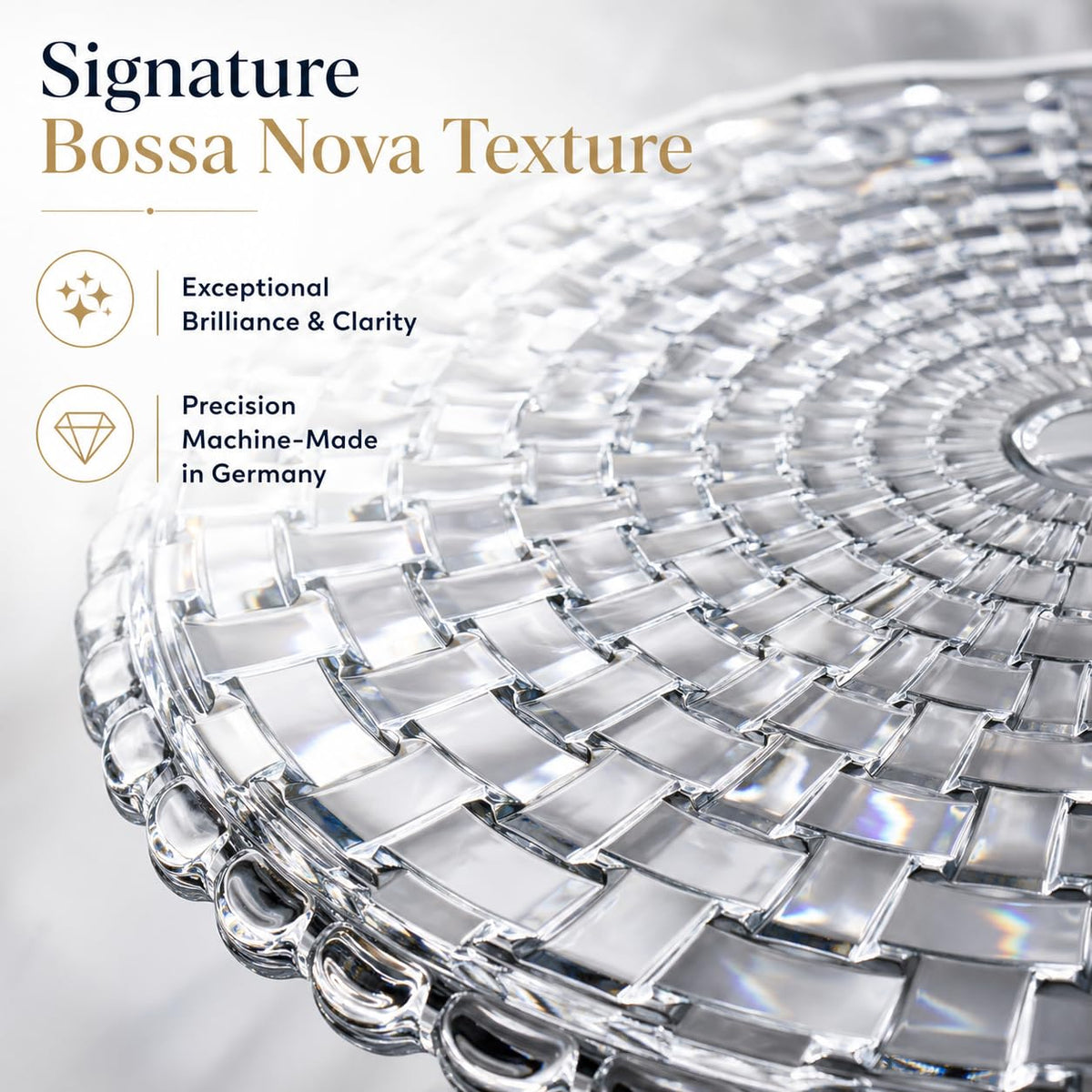 Bossa Nova Footed Cake Plate with Dome by Nachtmann – One Size, Crystal, Clear, Model 0099528-0