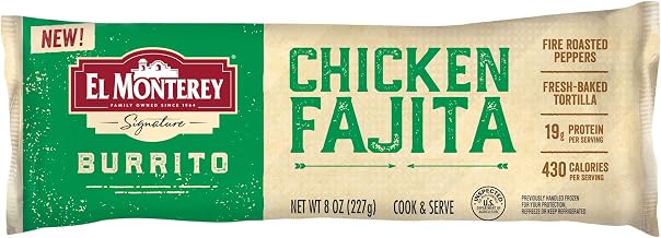 El Monterey Chicken Fajita Burrito, 8 Ounce -- 12 per case.
