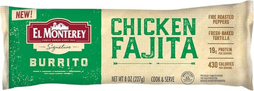 El Monterey Chicken Fajita Burrito, 8 Ounce -- 12 per case.