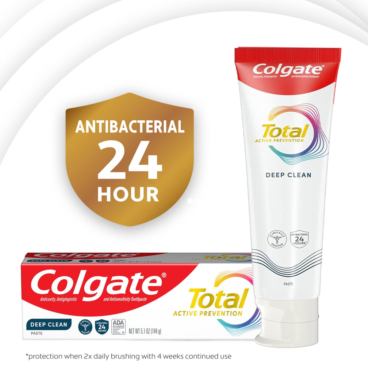 Total Deep Clean Toothpaste by Colgate – 5.1 Ounce (Pack of 3), Pack of 3, Model 61048309