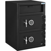 B-Rate Front Loading Depository Safe with Electronic by Global Industrial – 20"L x 20"W x 30"H, 3.6 cubic_feet, Alloy Steel, Black, Model DS302020EE