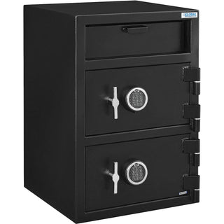 B-Rate Front Loading Depository Safe with Electronic by Global Industrial – 20"L x 20"W x 30"H, 3.6 cubic_feet, Alloy Steel, Black, Model DS302020EE