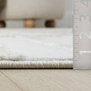 Beige Area Rug - 4' x 6' - Living Room & Bedroom - Abstract Stripe Design - Indoor Use - Easy to Clean by Abani – 4' x 6', Polypropylene, Beige