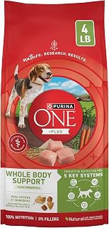 Purina ONE Plus Whole Body Support with Chicken Dry Dog Food, 4 lb Bag