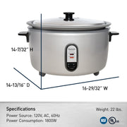 Panasonic 30 Cup / 120V / Cooker Commercial Rice Cookers