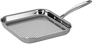 Tramontina Signature Tri-Ply Clad Stainless Steel 11-Inch Square Grill Pan