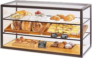 Sierra Collection – Display Case – 42W x 17D x 23H – Wood Base, Bronze Painted Metal Frame, Acrylic