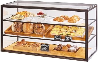 Sierra Collection – Display Case – 42W x 17D x 23H – Wood Base, Bronze Painted Metal Frame, Acrylic
