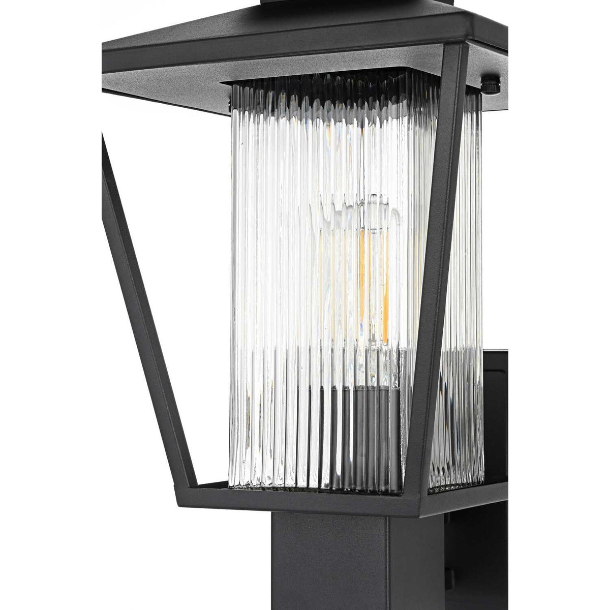 Gaul One Light Outdoor Wall Sconce Black by Lighting Design – Iron, Black, Model OD306W15BK