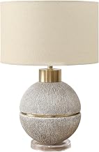 Monarch Specialties I 9925 Lighting, 26" H, Table Lamp, Brown/Gold Resin, Beige Shade, Contemporary, Modern