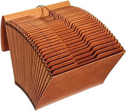 Globe Weis Globe-Weis/Pendaflex Heavy Duty 31-Pocket Expanding File with Flap, 1-31 Index, Letter Size, Brown, (R117DLHD)
