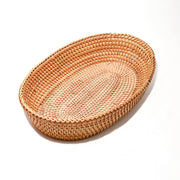 Afiaiwei Woven Bread Basket, 12.6 Inch Rattan, Brown
