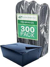 SCT ChampPak™ Disposable Takeout Black Meal Tray w/ Lid (300 Quantity), Strong Paper Plates, Cardboard Bowls, Durable Leak-Resistant Food Storage Containers, 6 x 4.75 x 2.5, 0788