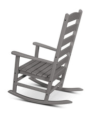 ® Shaker Porch Rocking Chair in Black by Polywood – High Density Polyethylene (HDPE), Black, Model R114BL