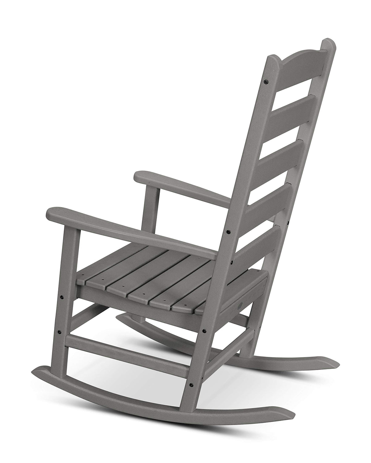 ® Shaker Porch Rocking Chair in Black by Polywood – High Density Polyethylene (HDPE), Black, Model R114BL